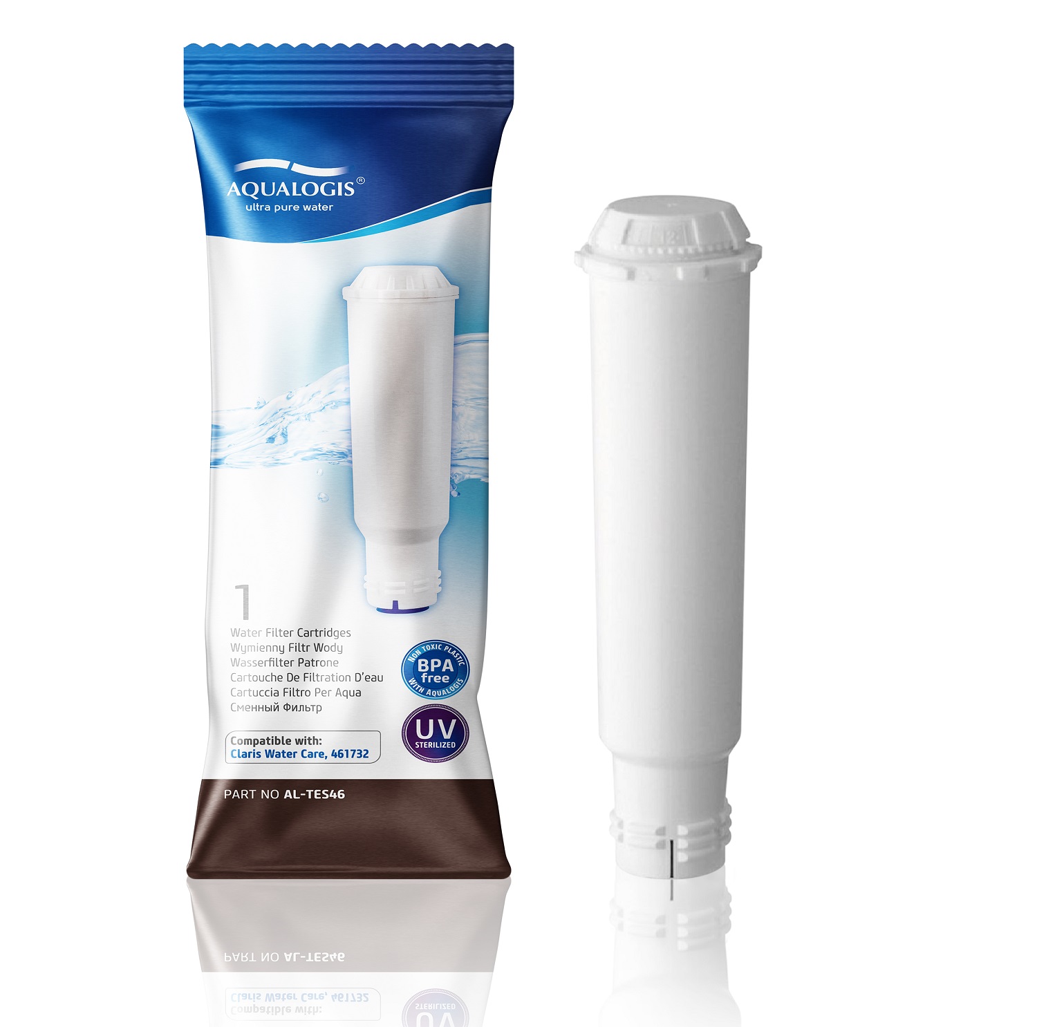 Krups Coffee Machine Set - Aqualogis Filter AL-TES46 2 pcs. + Aqualogis Latteo Milk System Cleaner 250ml + Aqualogis Decalc Descaler 6 pcs. - Image 2
